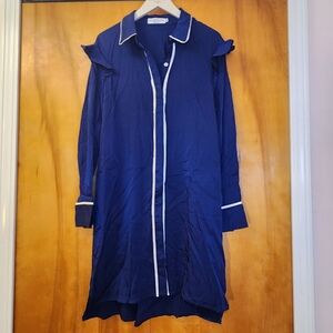 NWOT Taylor Tillman Women's Shirt Dress in Navy, Size S